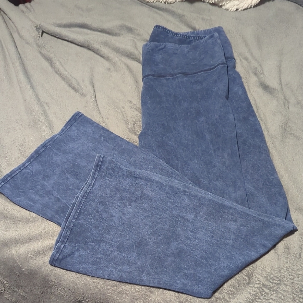 Aerie Classic Blue Wide Leg Jeans